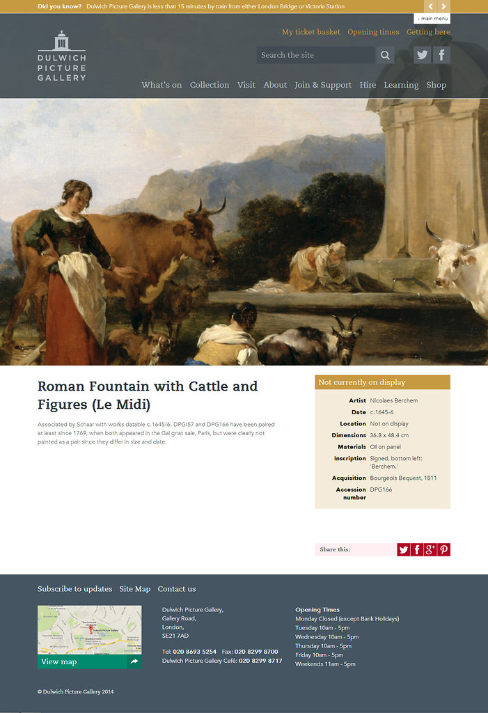 Dulwich Picture Gallery artwork page